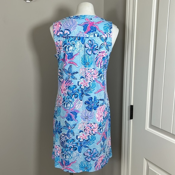 Lilly Pulitzer Dev Dress Multi Bahamas Beachcomber Blue Pink White Sz XS NEW - Picture 7 of 14